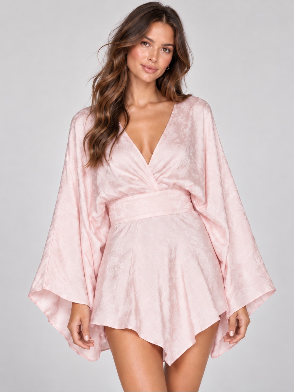 L'Academie Luna Dress XS Primrose Batwing Billow Sleeve Mini